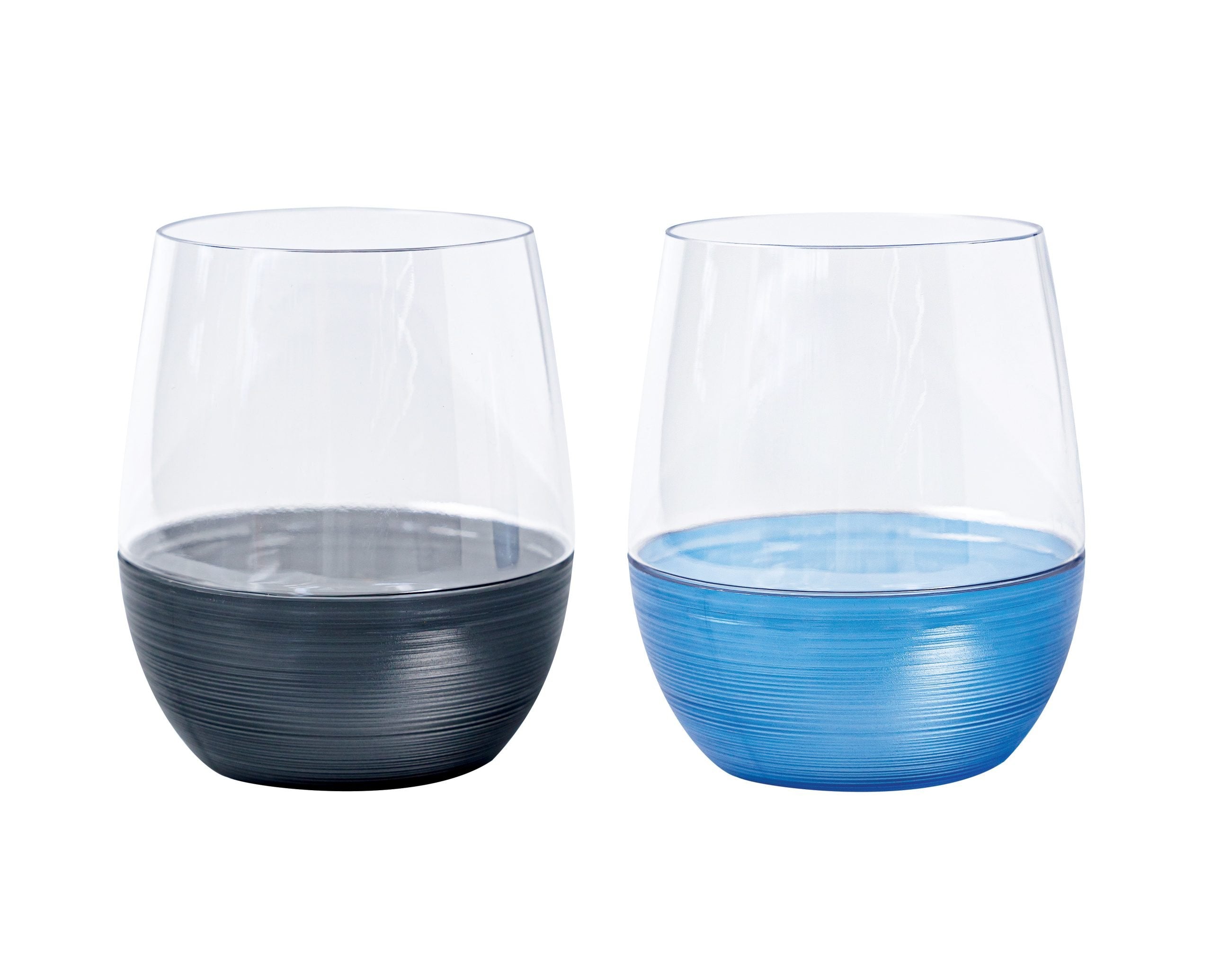 325mL Stemless Wine Glass Asst Cols Pk1