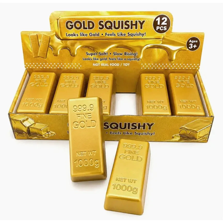 Gold Bullion Bar Squishy 12cm - Dollars and Sense