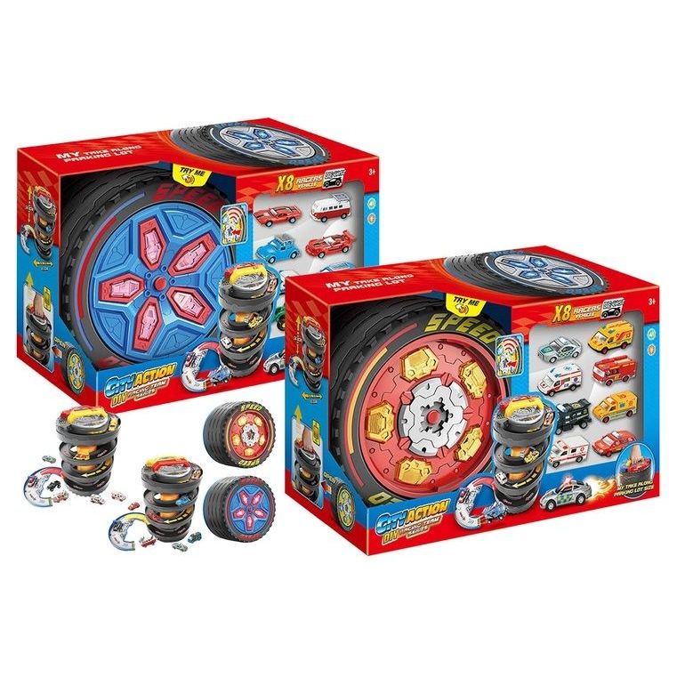 8-10pce DIY City Action Wheel Garage Set - Dollars and Sense