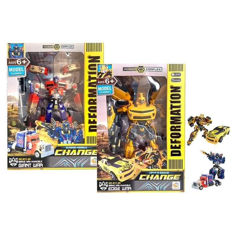 2-4pce Giant Transform Change Robot 30cm - Dollars and Sense