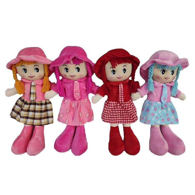 1PCE PLUSH RAG DOLL W/SOFT BODY 38CM - Dollars and Sense