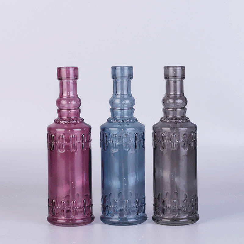 Glass Vase Coloured 5x16.5cm