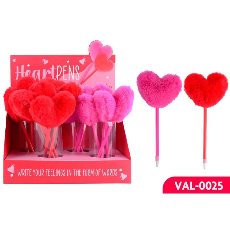 1Pc Plush Heart Pens