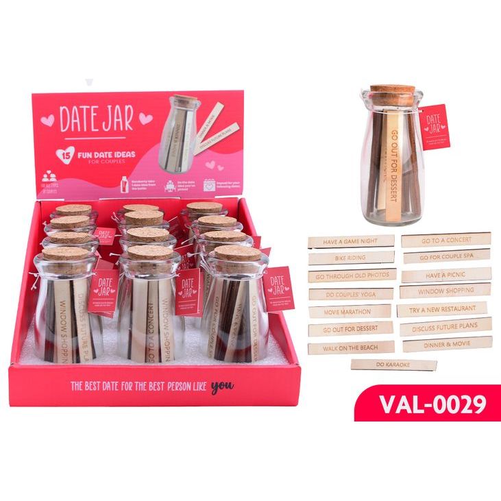 1Pc Date Jar With 12 Tokens