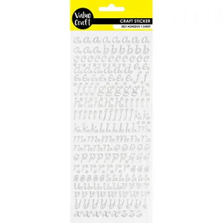 Craft Sticker Alpha-Glit Small - Slv - Dollars and Sense
