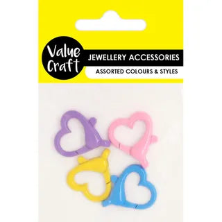 Metal Loveheart Lobster Clasps - Dollars and Sense