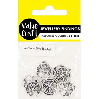 Silver Tree Charms - Dollars and Sense