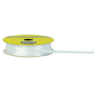 Satin Polyester Ribbon - White - Dollars and Sense