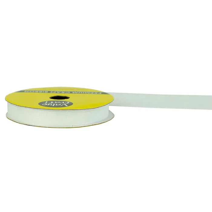 Organza Ribbon Woven Edge - White