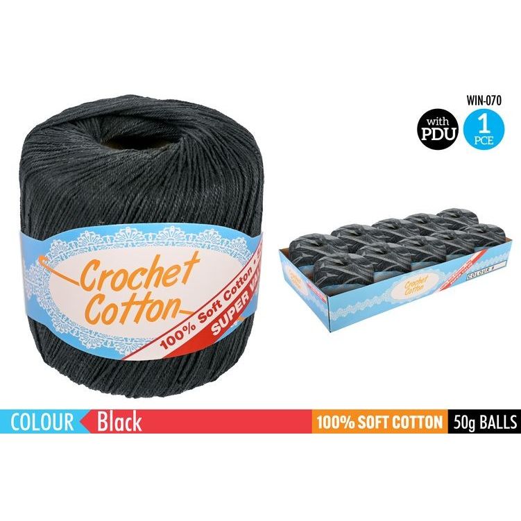 Crochet Cotton - black