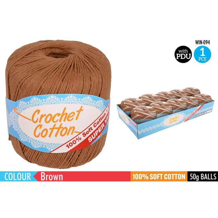 Crochet Cotton - Brown SKU WIN-094 - Dollars and Sense
