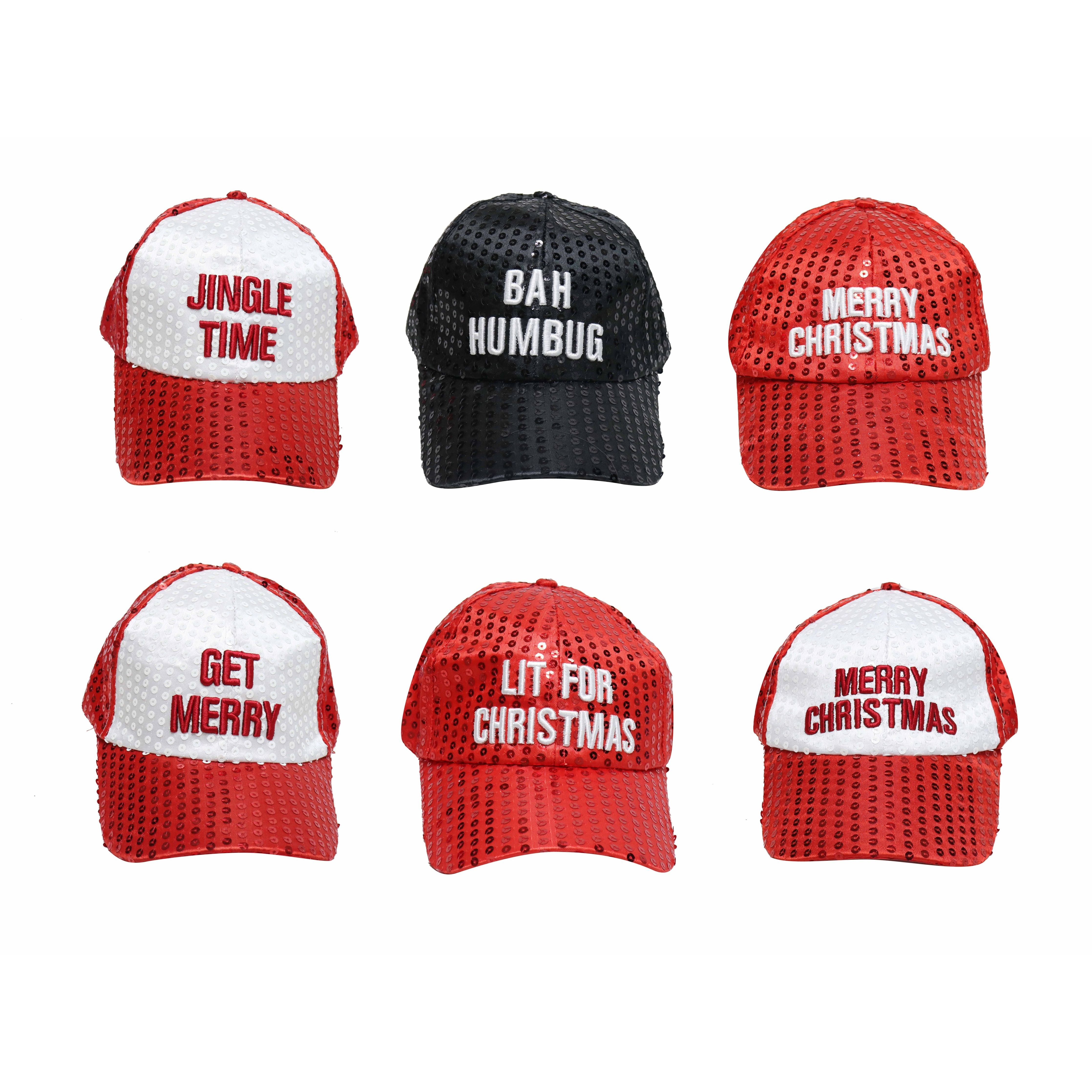 Christmas - Baseball Cap Embroided with Sequins