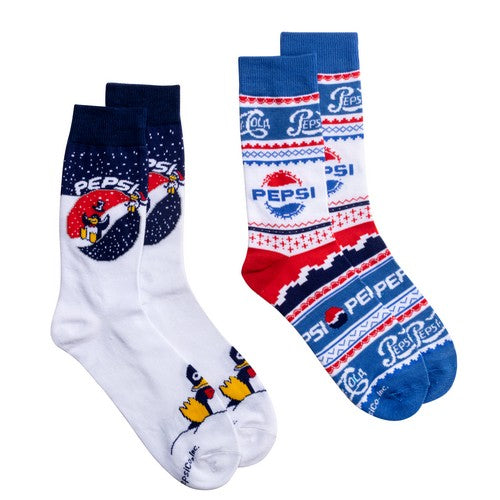 Xmas Socks Pepsi Mens Crew Folded 2pk Default Title