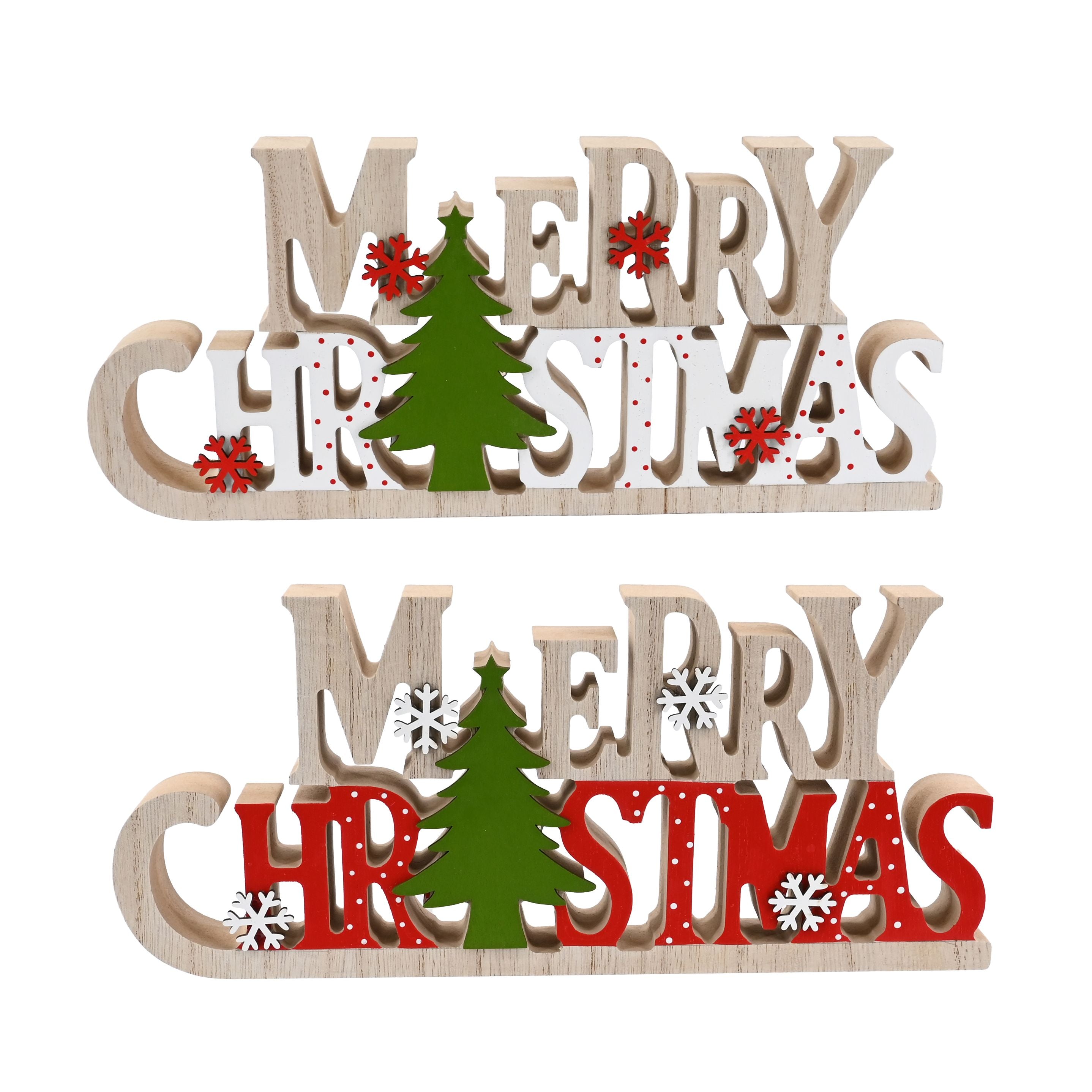 Merry Christmas Table Block