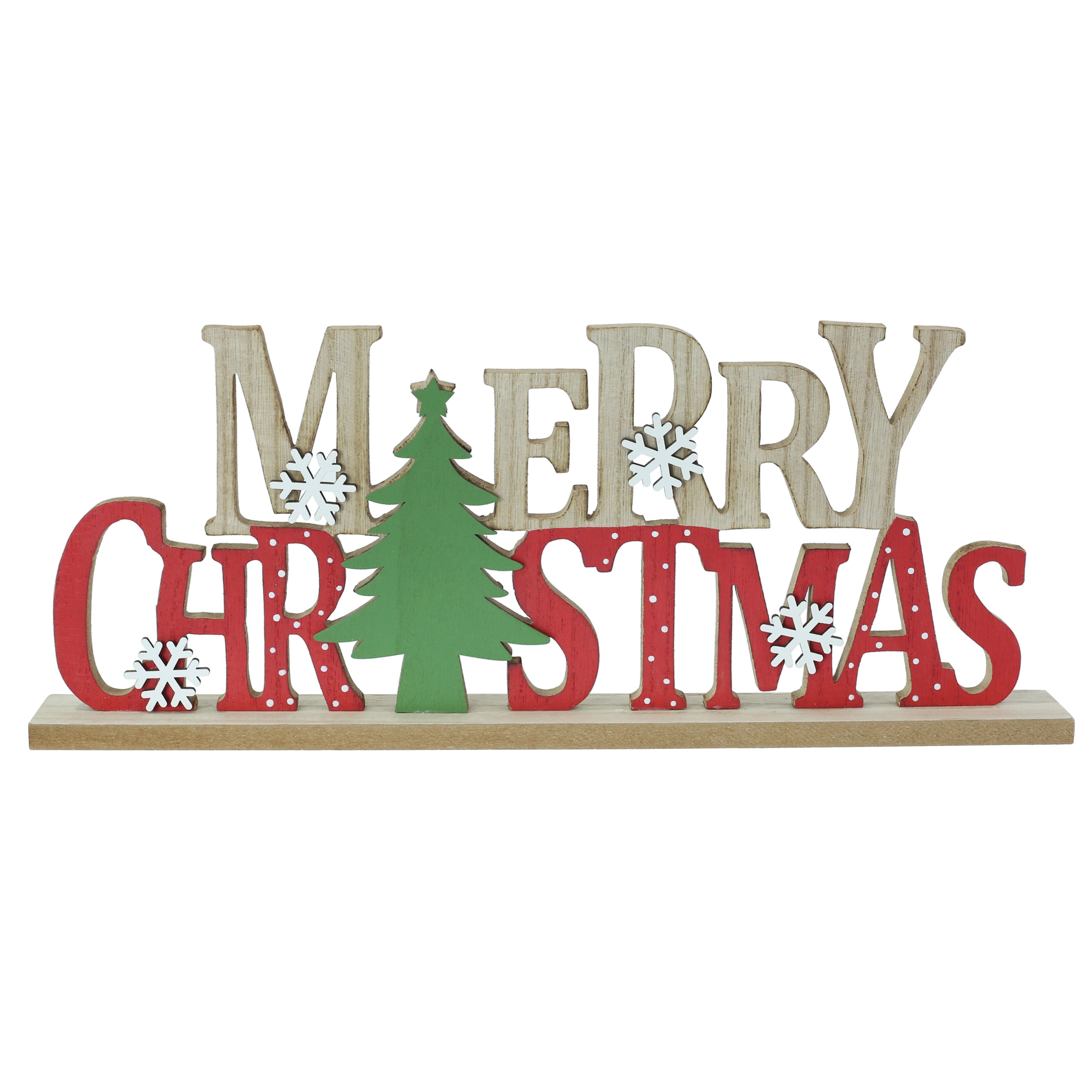Tree Merry Christmas Table Sign