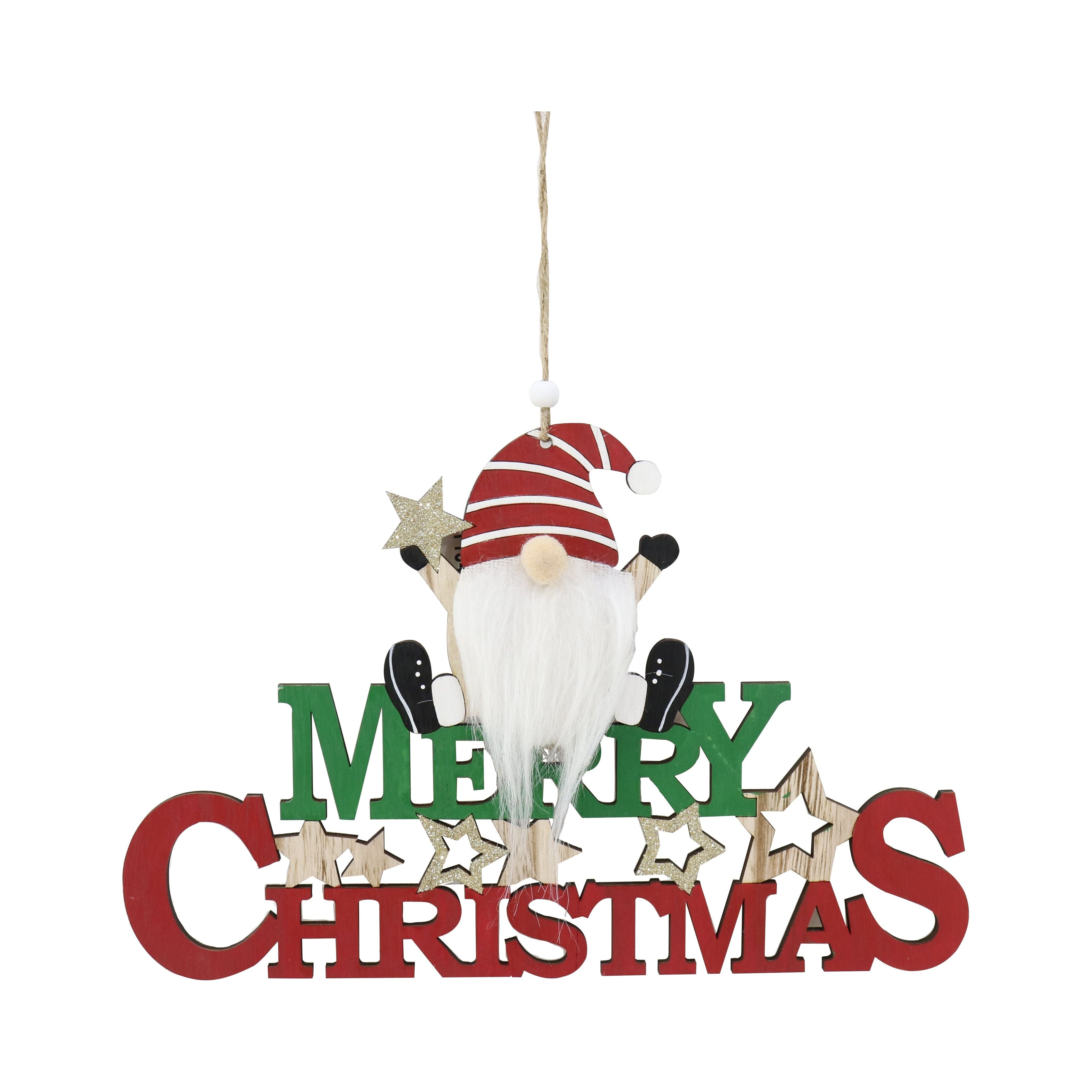 Merry Christmas Gnome Sign 30cm Default Title