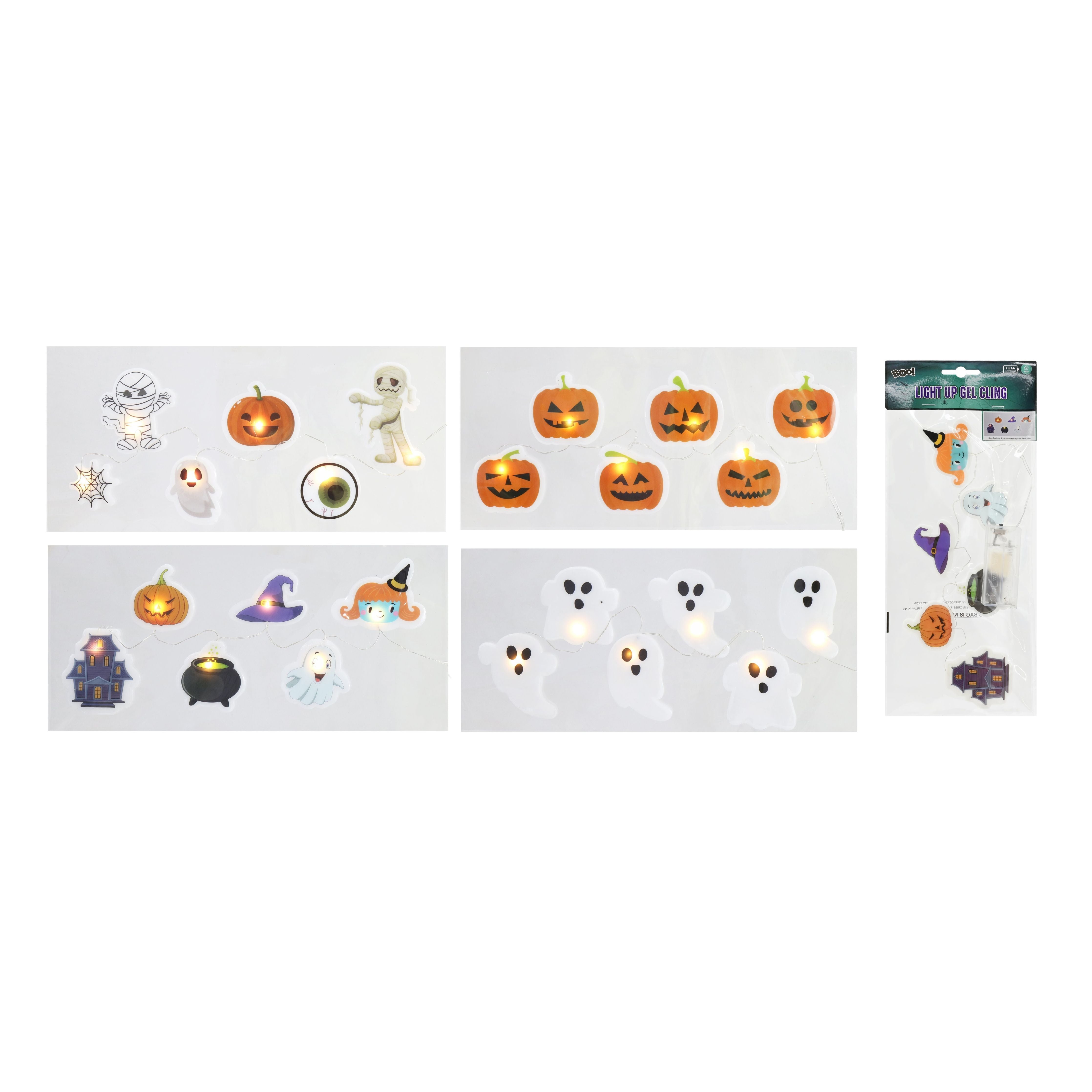 Halloween Light Up Gel Cling B/Op