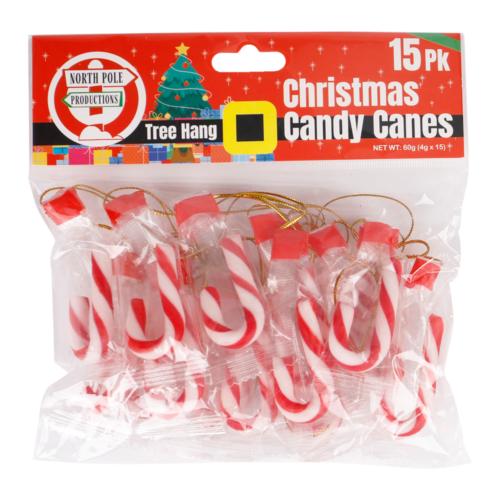 Candy Cane Tree Hang 4gm Pk15