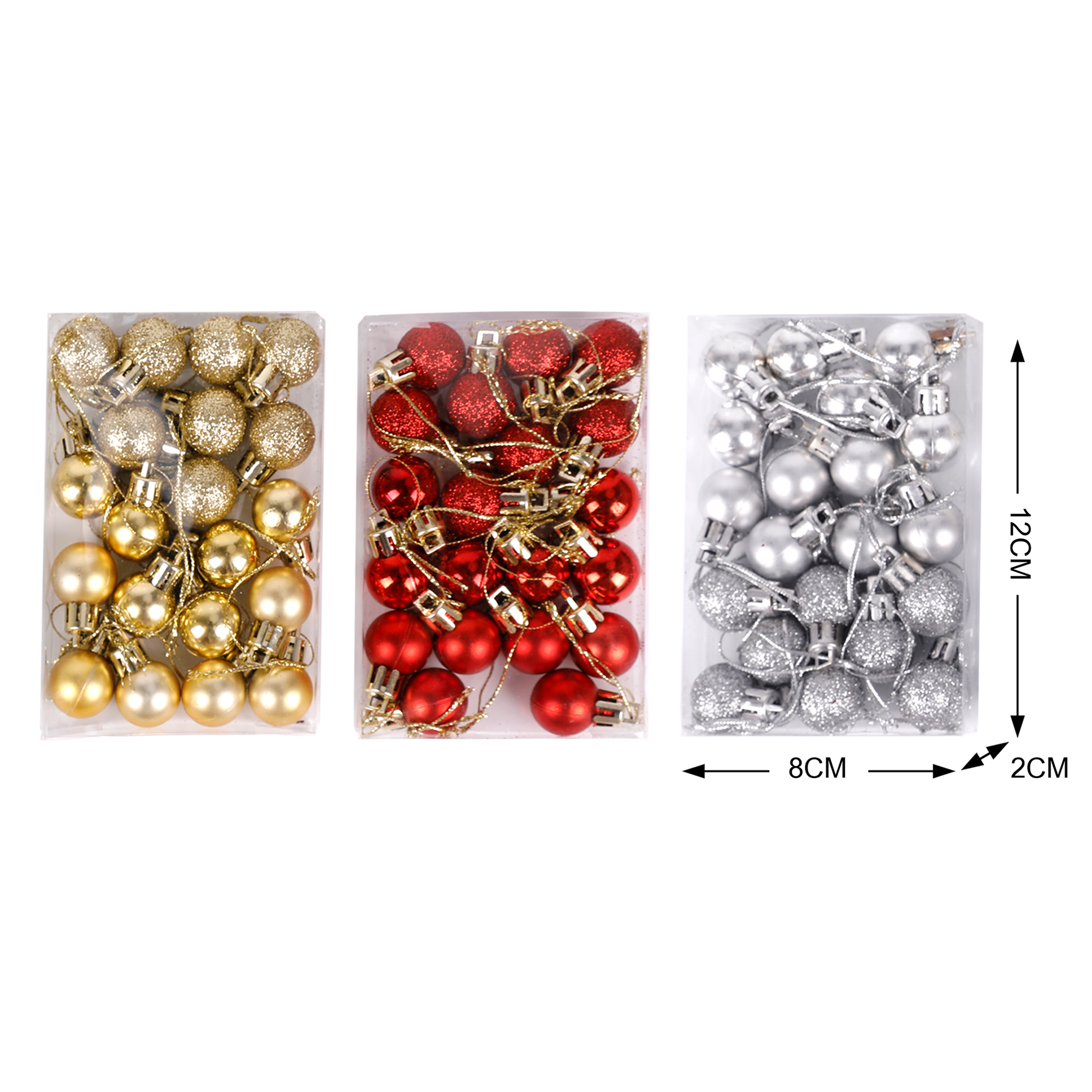 Christmas Baubles - Matt & Glitter - Dollars and Sense