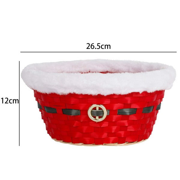 Basket Santa Belt 24x11cm