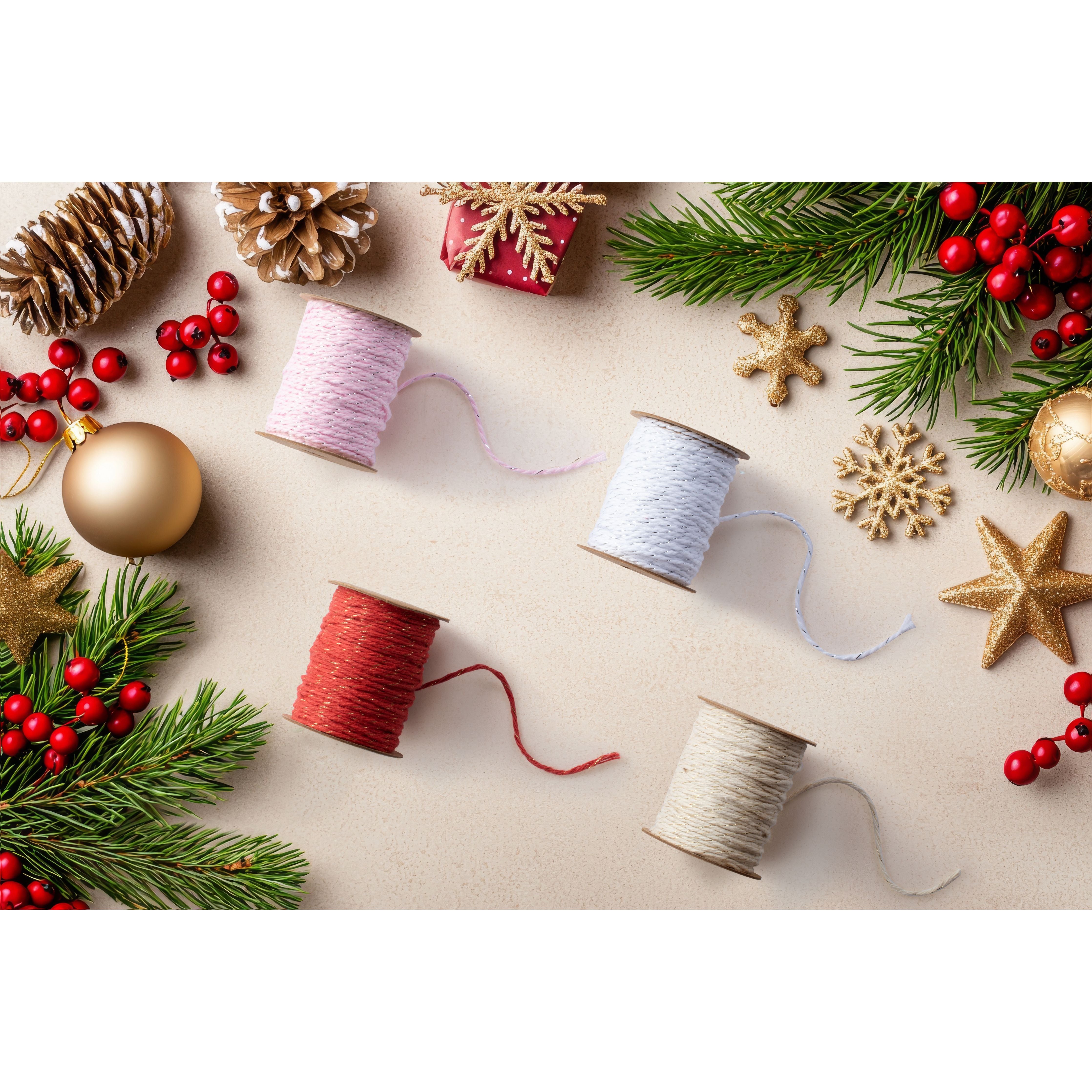 Cotton Twine Metallic Thread 10m