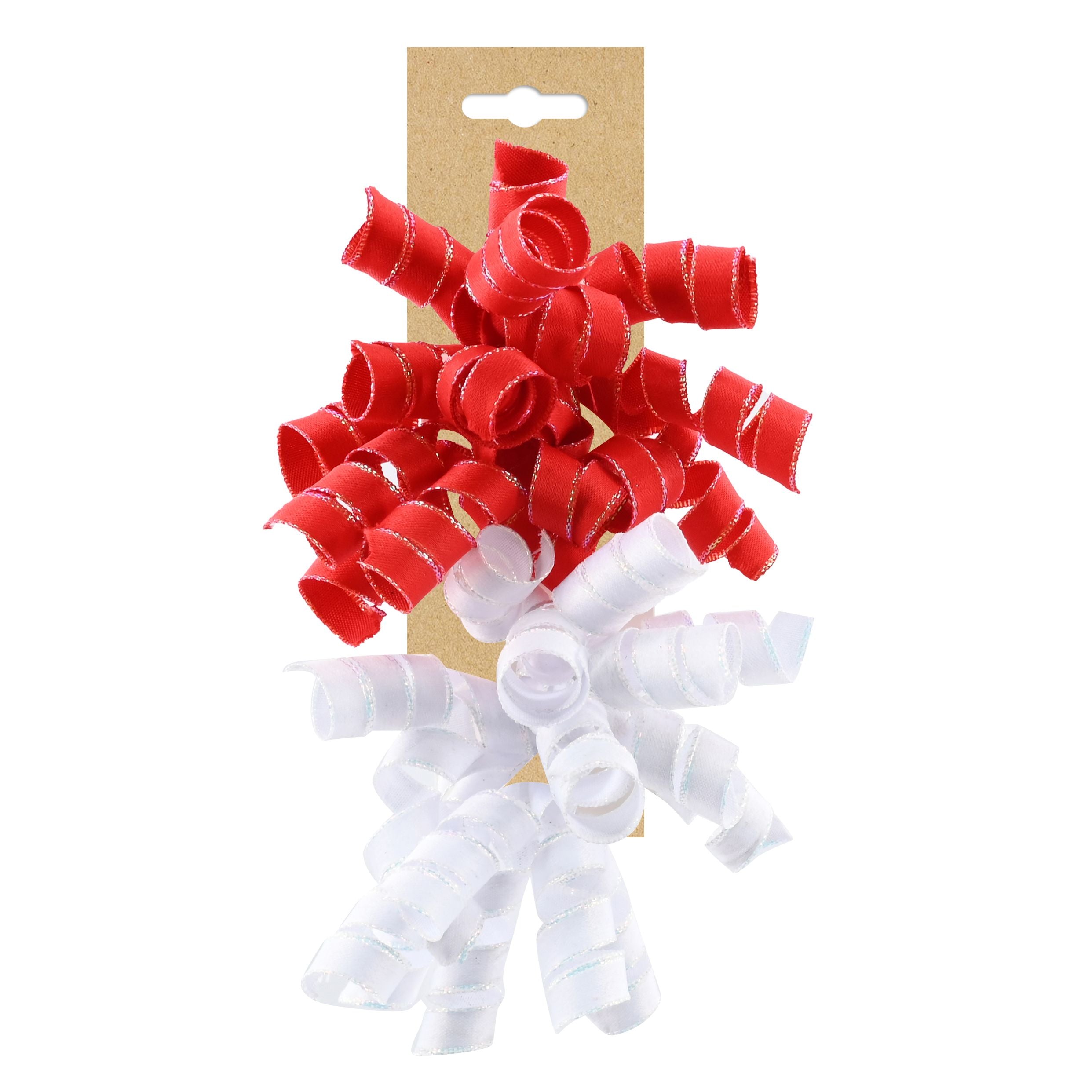 Christmas Curly Gift Bows 2pk