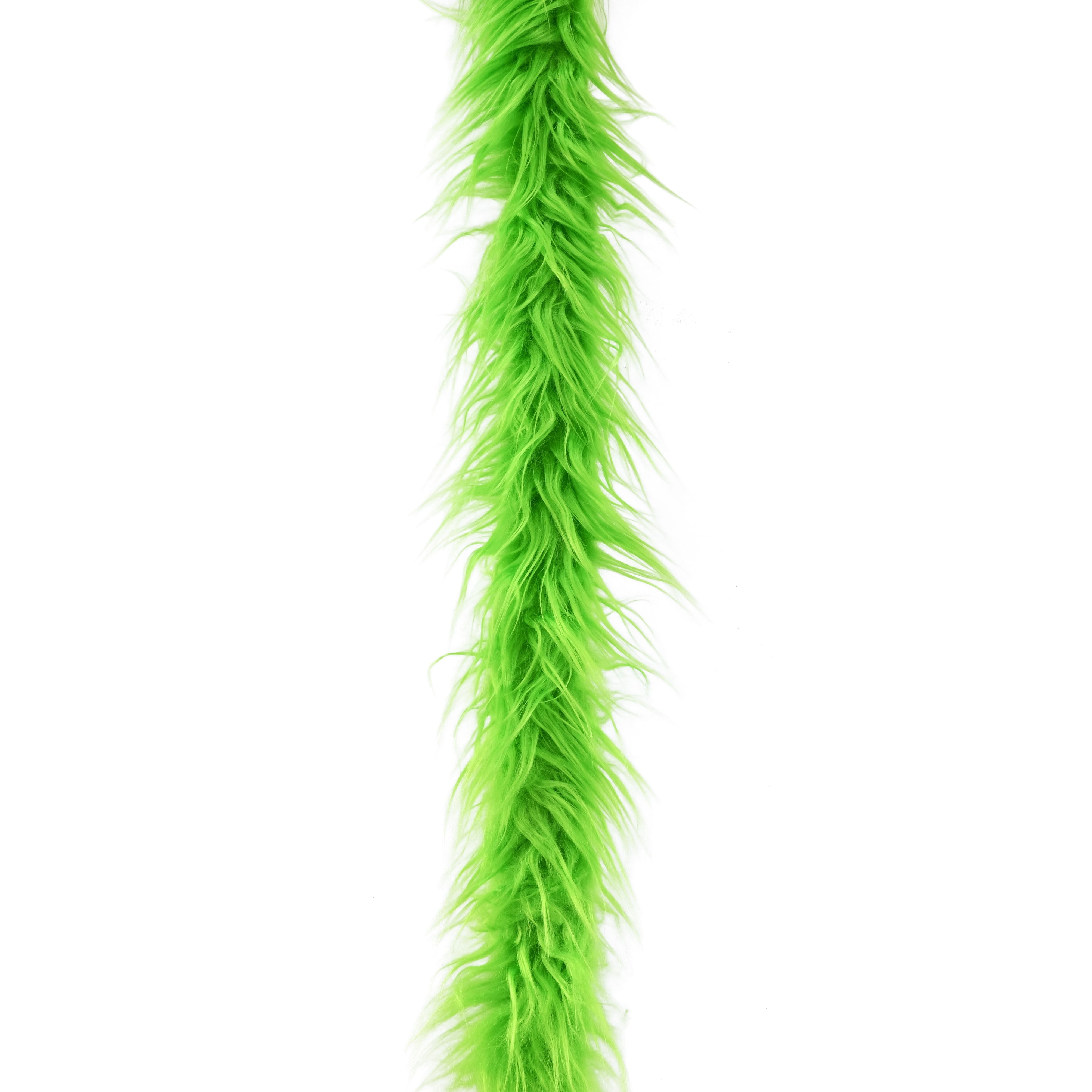 Mean Green Faux Fur Ribbon 50mmx2m