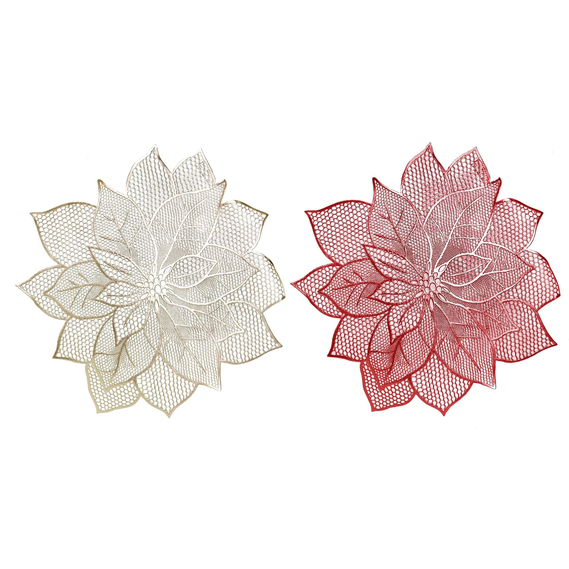 Christmas Placemat - Metallic Poinsettia - Dollars and Sense