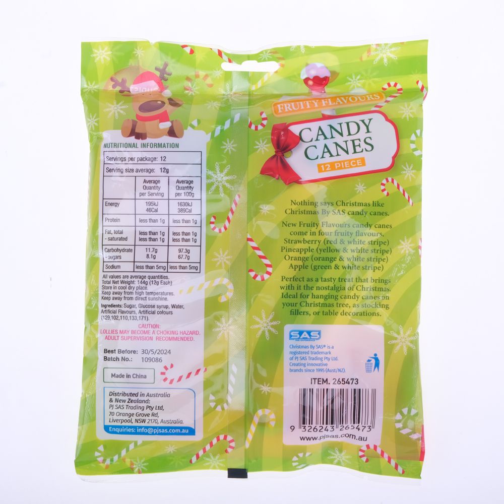 Candy Cane Fruity Flavours 12pk - Dollars and Sense