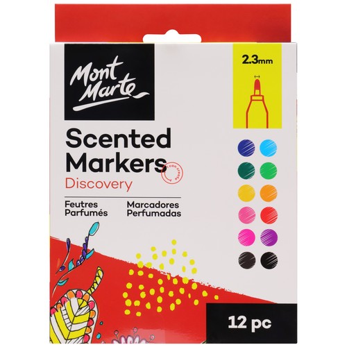Mont Marte Discovery Scented Colour Marker Set 12pc - Dollars and Sense