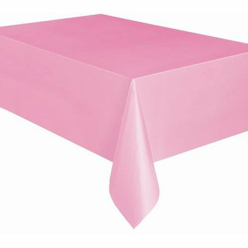 Plastic Tablecover Rectangle Powder Pink - Dollars and Sense