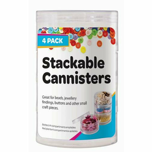 Stackable Cannisters - Clear - Dollars and Sense