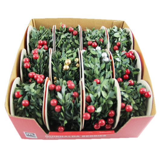 Holly Berry Garland Roll 2.7mt - Dollars and Sense