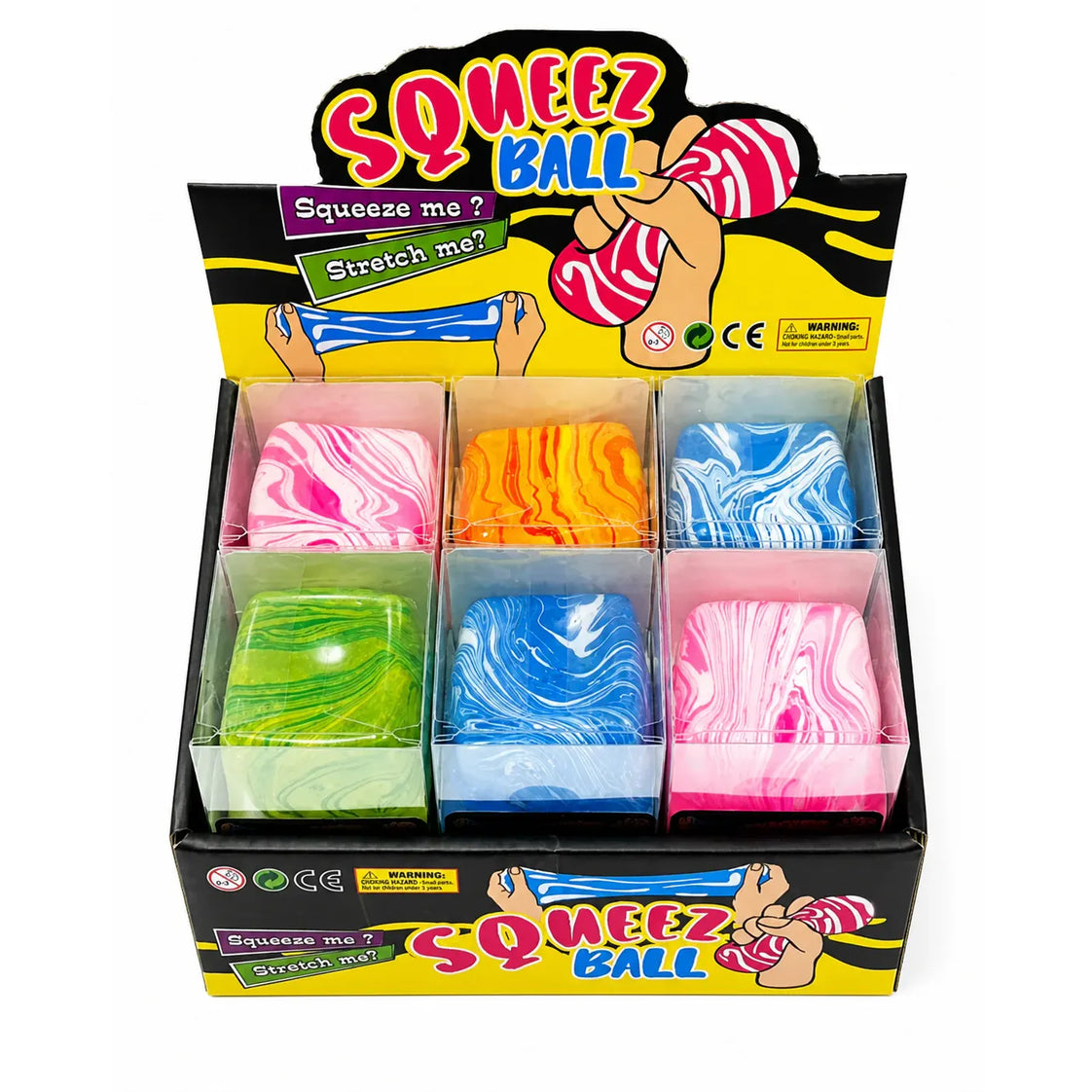 Fine Cube Swirl Mixed Colour Display Box 5x5cm