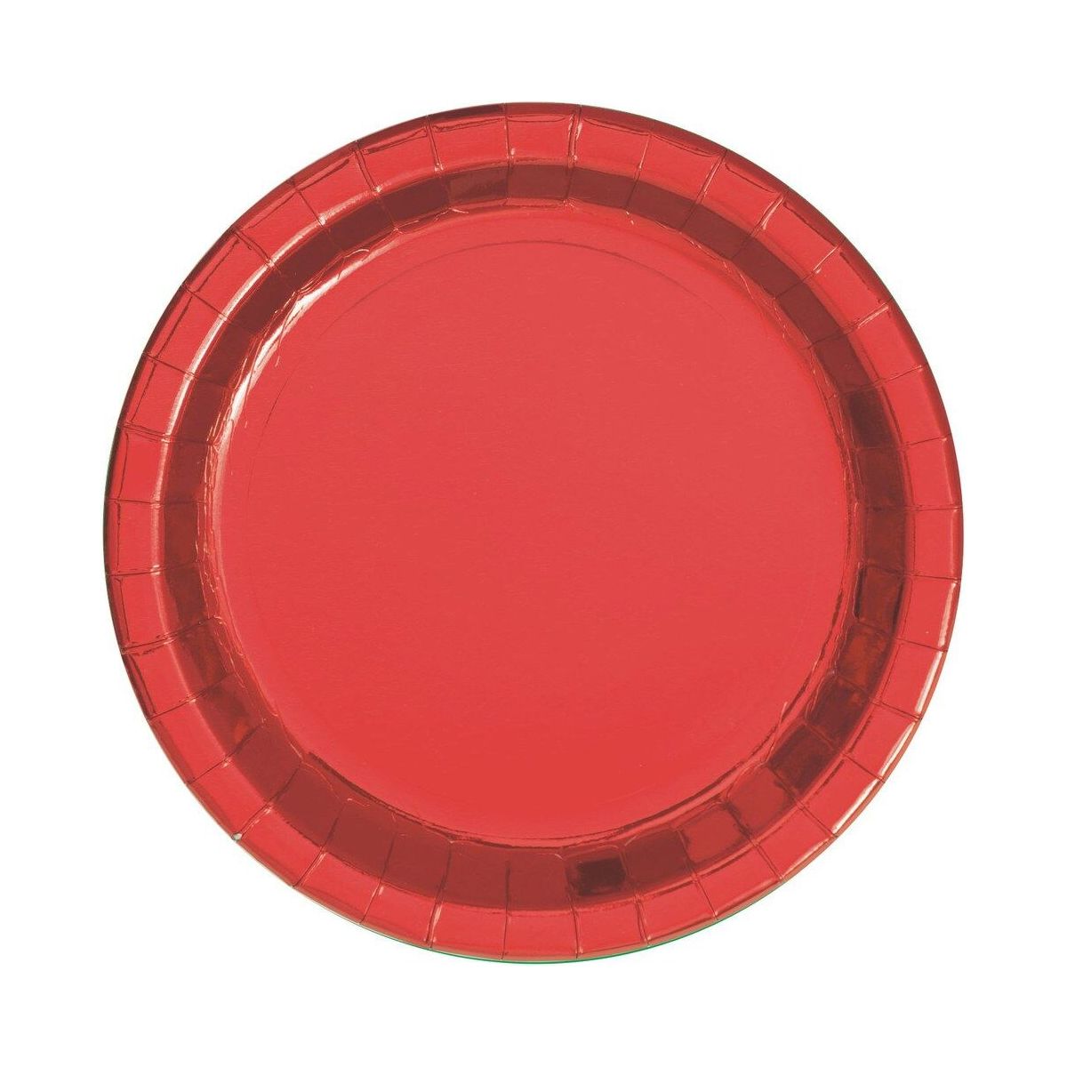 Foil Paper Dinner Plates - Red - Dollars and Sense