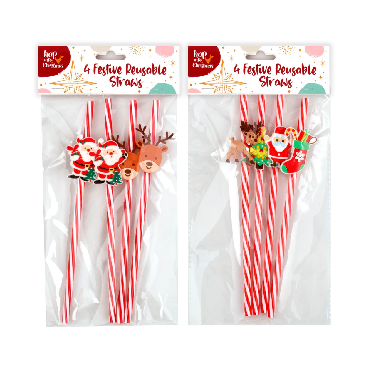 Christmas Straws - Decorated - Dollars and Sense