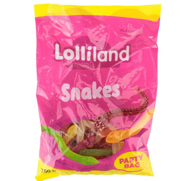 Party Bag Snakes 750g x 12 - Dollars and Sense