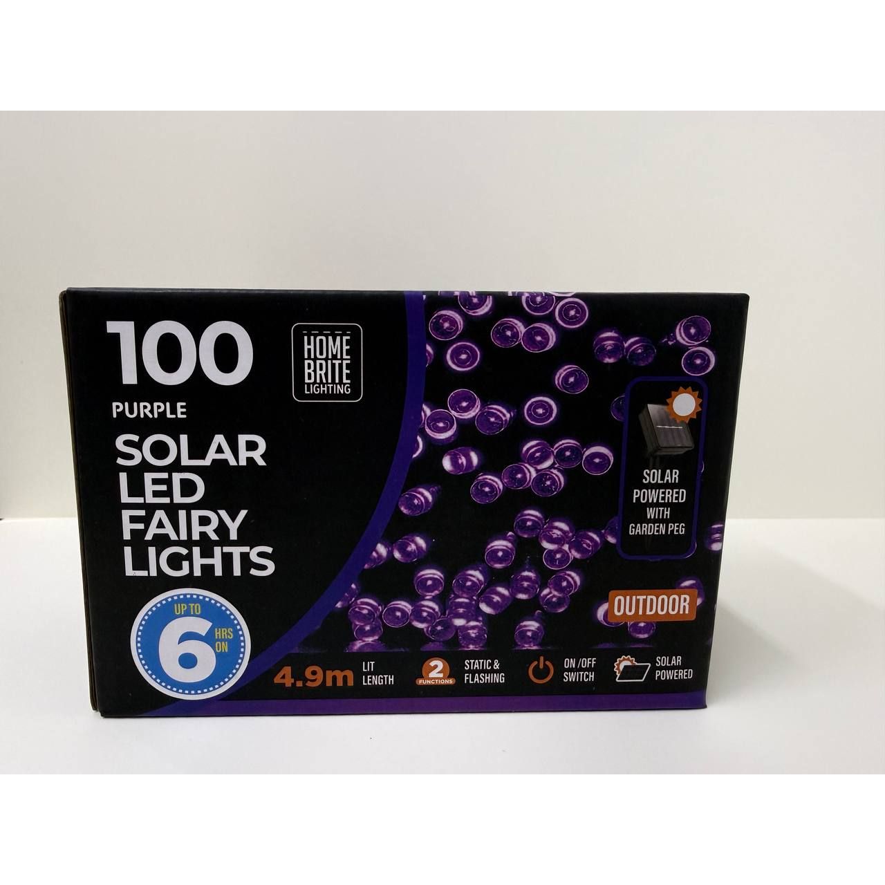 Solar String Lights 100 LED Purple outdoor solar LED lights