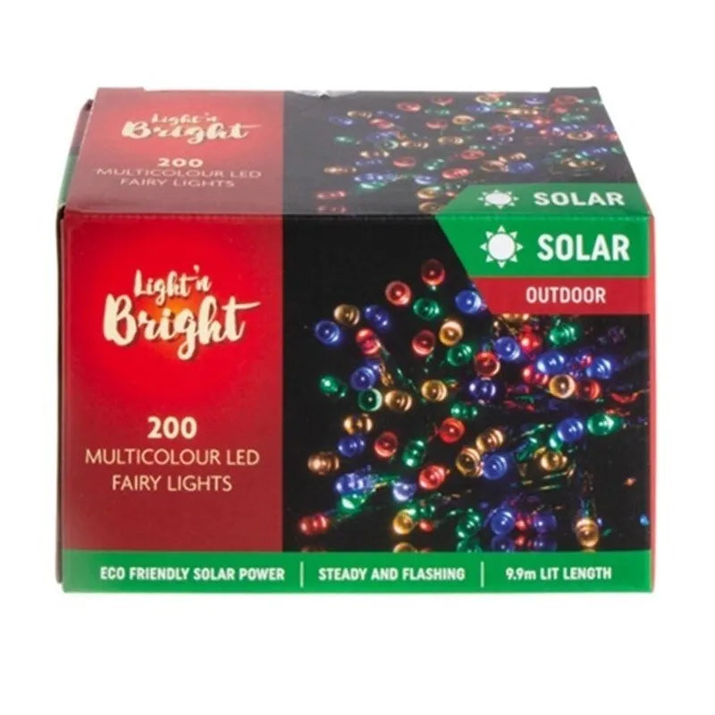 Lights Fairy Solar Multicolour 200 Pk - Dollars and Sense