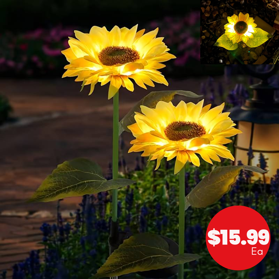 Solar Stake Light Sunflower - Dollars and Sense