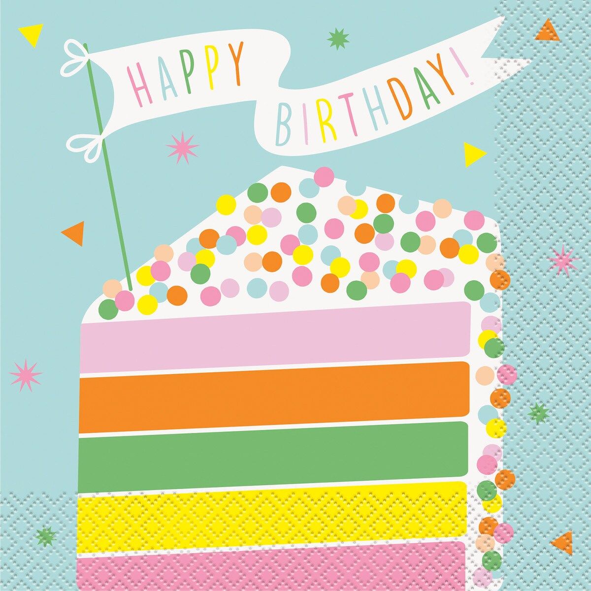 Happy Birthday Lunch Napkins - Pastel Rainbow - Dollars and Sense