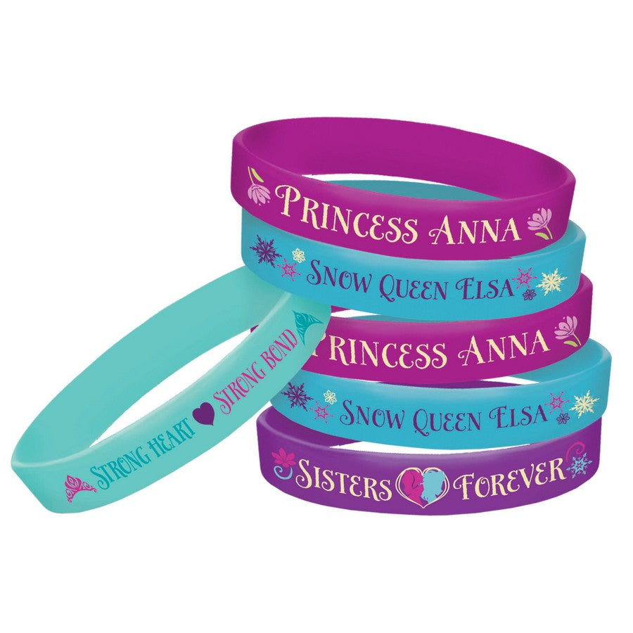 Frozen Rubber Bracelets Favors Assorted Designs - 4 Pack Default Title