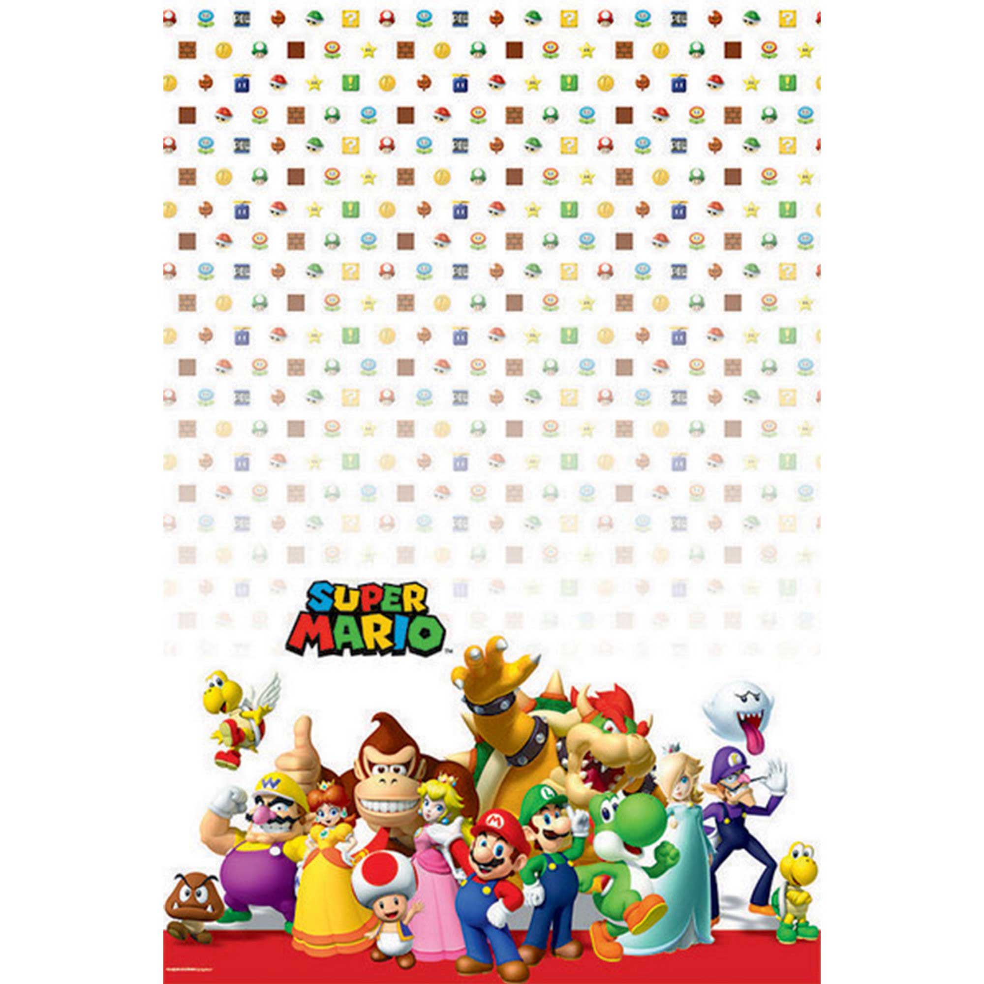 Super Mario Brothers Tablecover Plastic - 1.37x2.43m Default Title