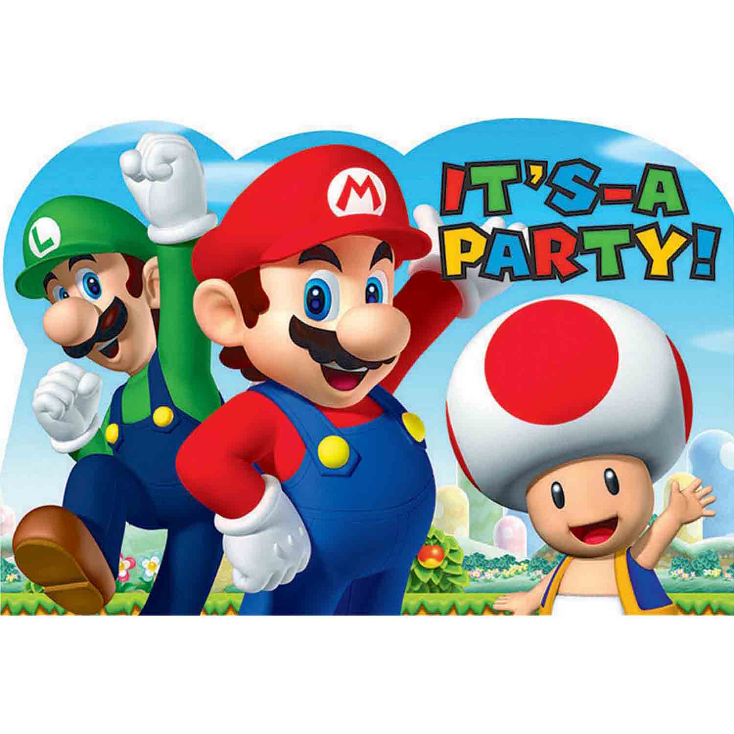 Super Mario Brothers Postcard Invitations - 8 Pack Default Title