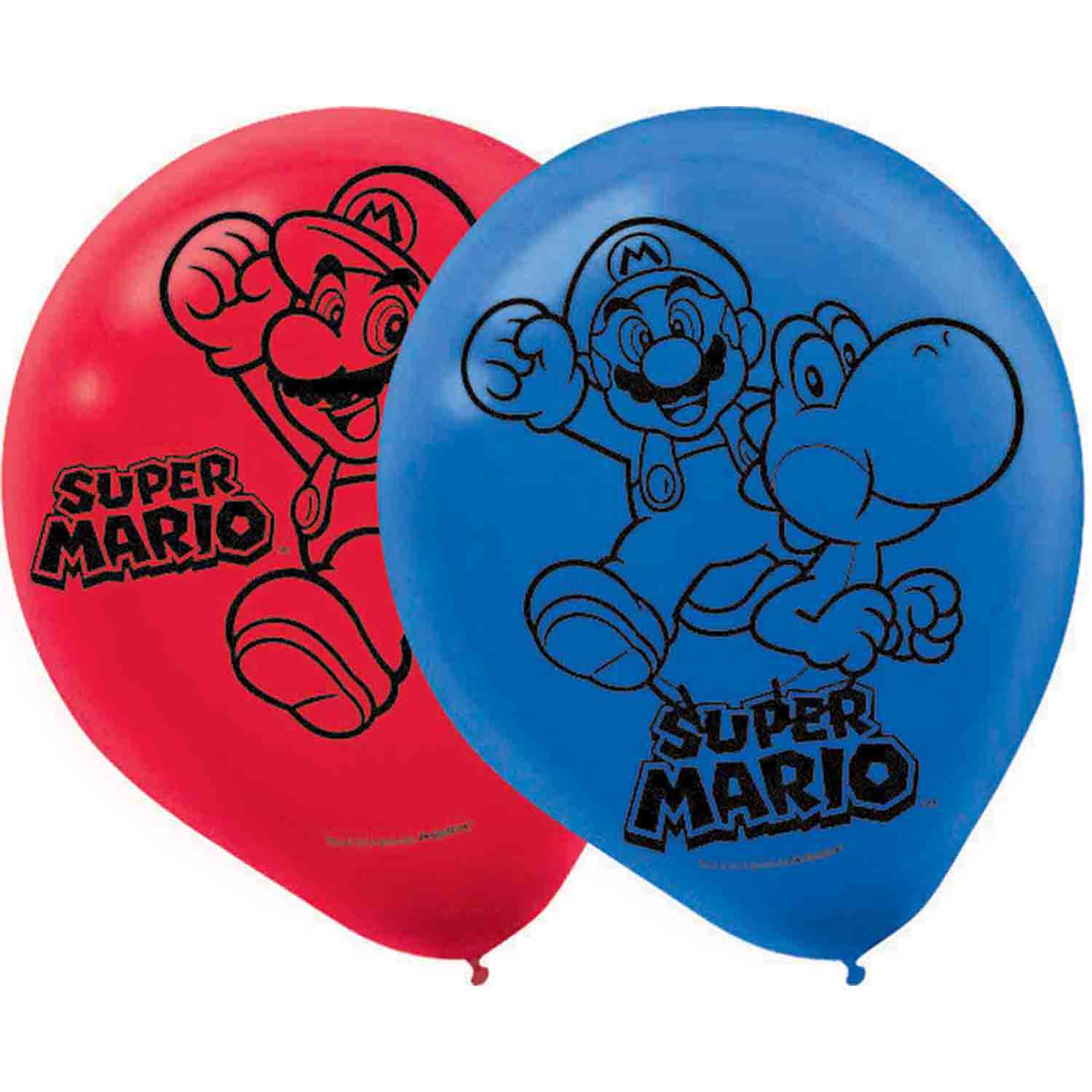 Super Mario Brothers Latex Balloons - 30cm 6 Pack Default Title