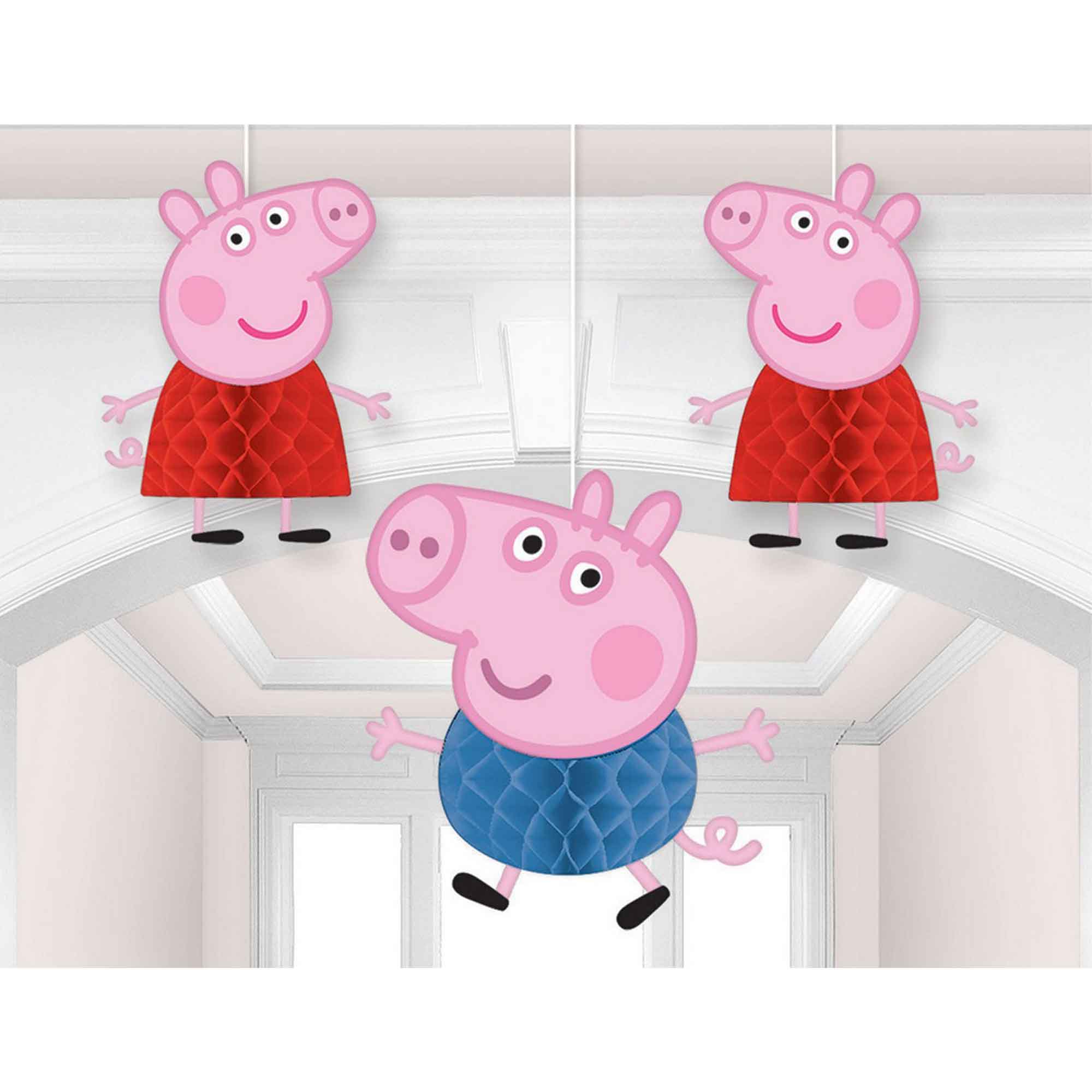 Peppa Pig Honeycomb Decorations Tissue and Printed Paper - 3 Pack Default Title