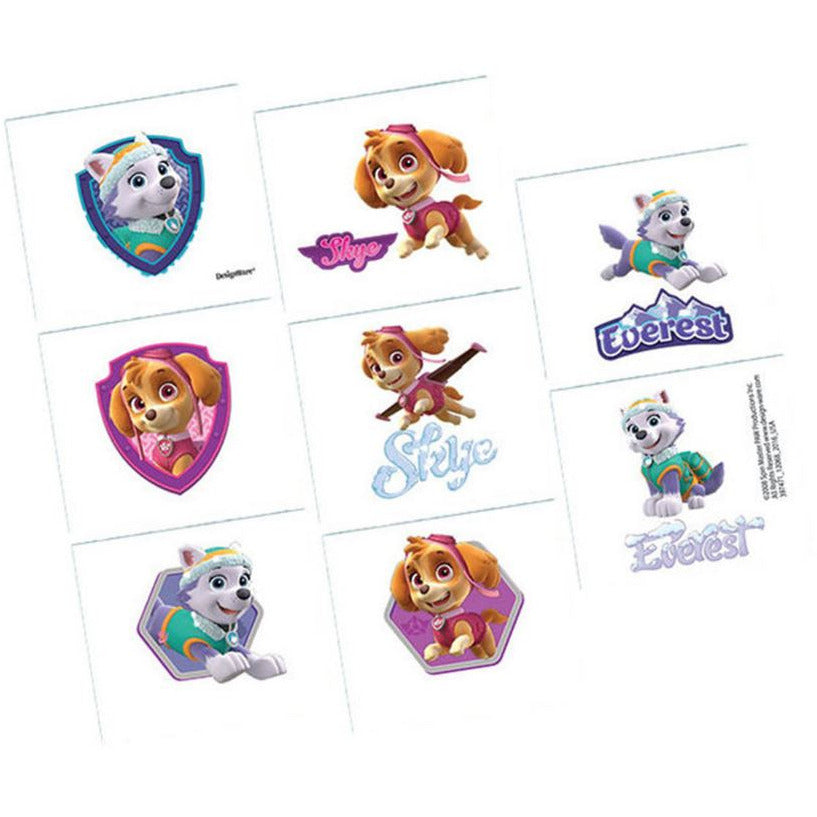 Paw Patrol Girl Tattoo Favors - 5x4cm 8 Pack Default Title