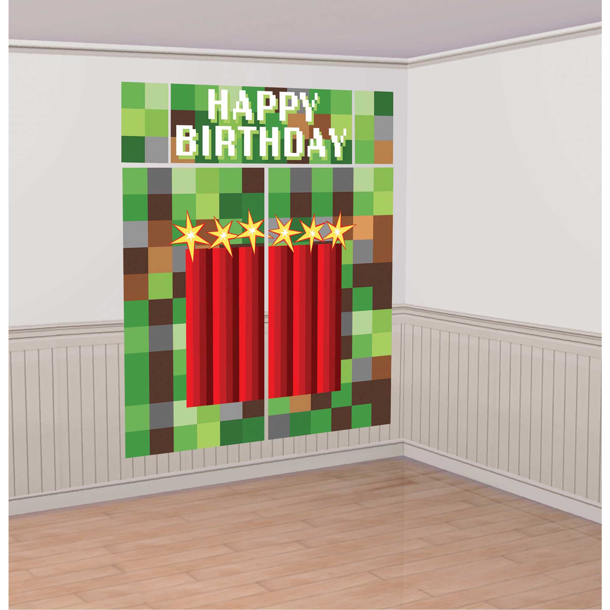 TNT Party! Scene Setter Happy Birthday Wall Decorating Kit Plastic - 5 Pack Default Title