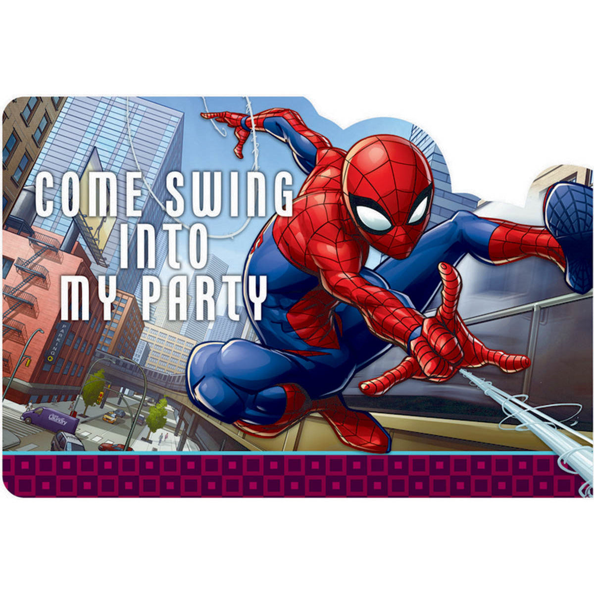 Spider-Man Webbed Wonder Postcard Invitations - 11cm 8 Pack Default Title