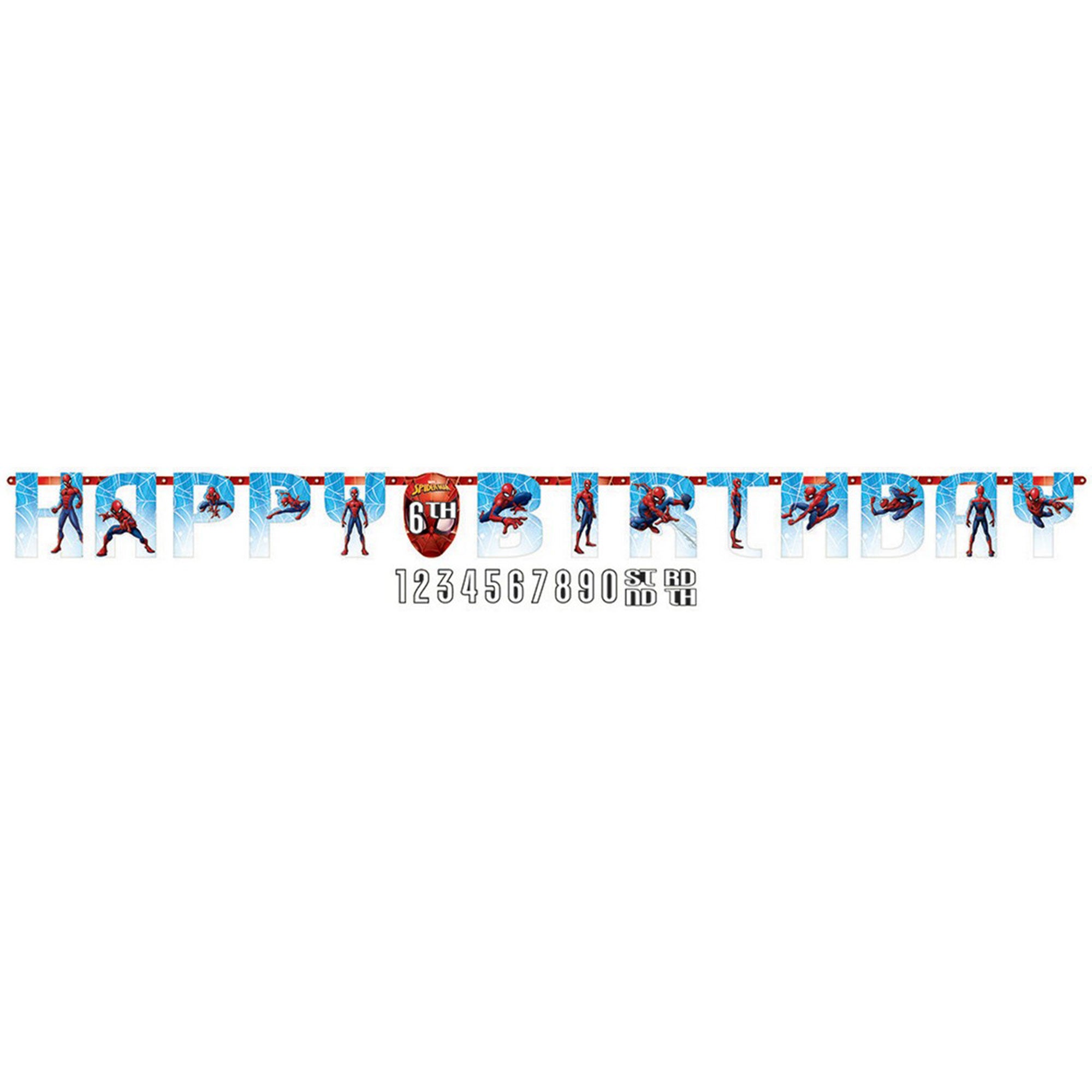 Spider-Man Webbed Wonder Jumbo Add-An-Age Letter Banner Default Title